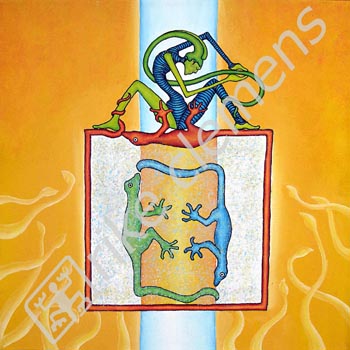 allusion 4, oil on canvas 2004 (35x35cm)