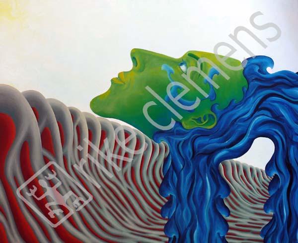 everything rises, oil on canvas 2004-5  (1.19x99cm)