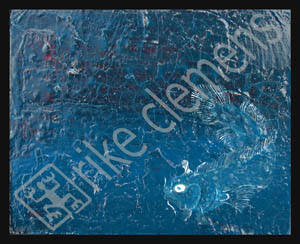 gravity?, oil on canvas 2005 framed (12.5x10cm)