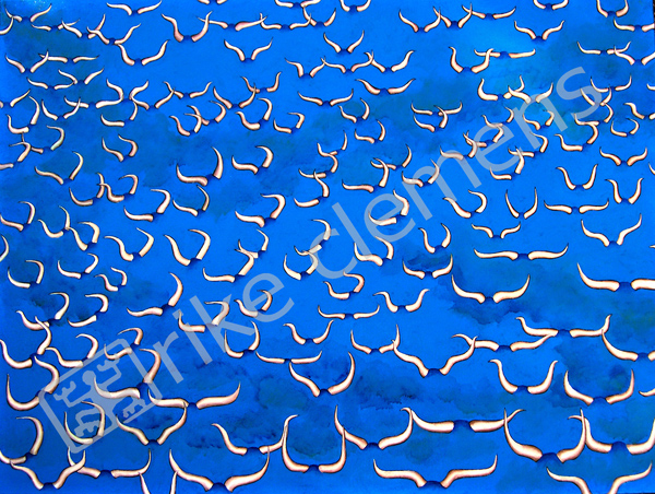 running bulls, oil on canvas 2005-6  (100x75cm)