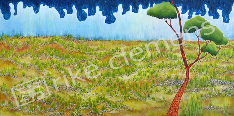 red bark, oil on canvas 2007 (60x30cm)