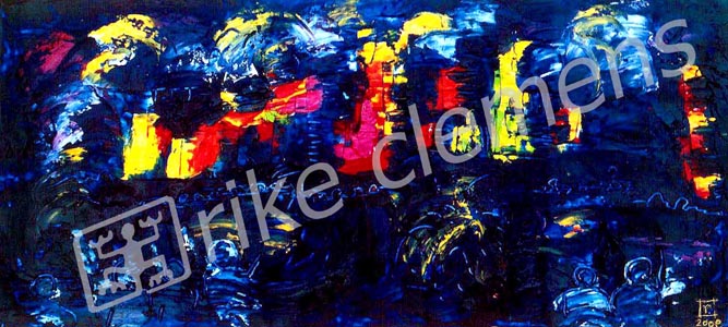 2000 MELBOURNE, Oil on canvas (25x45), NY's