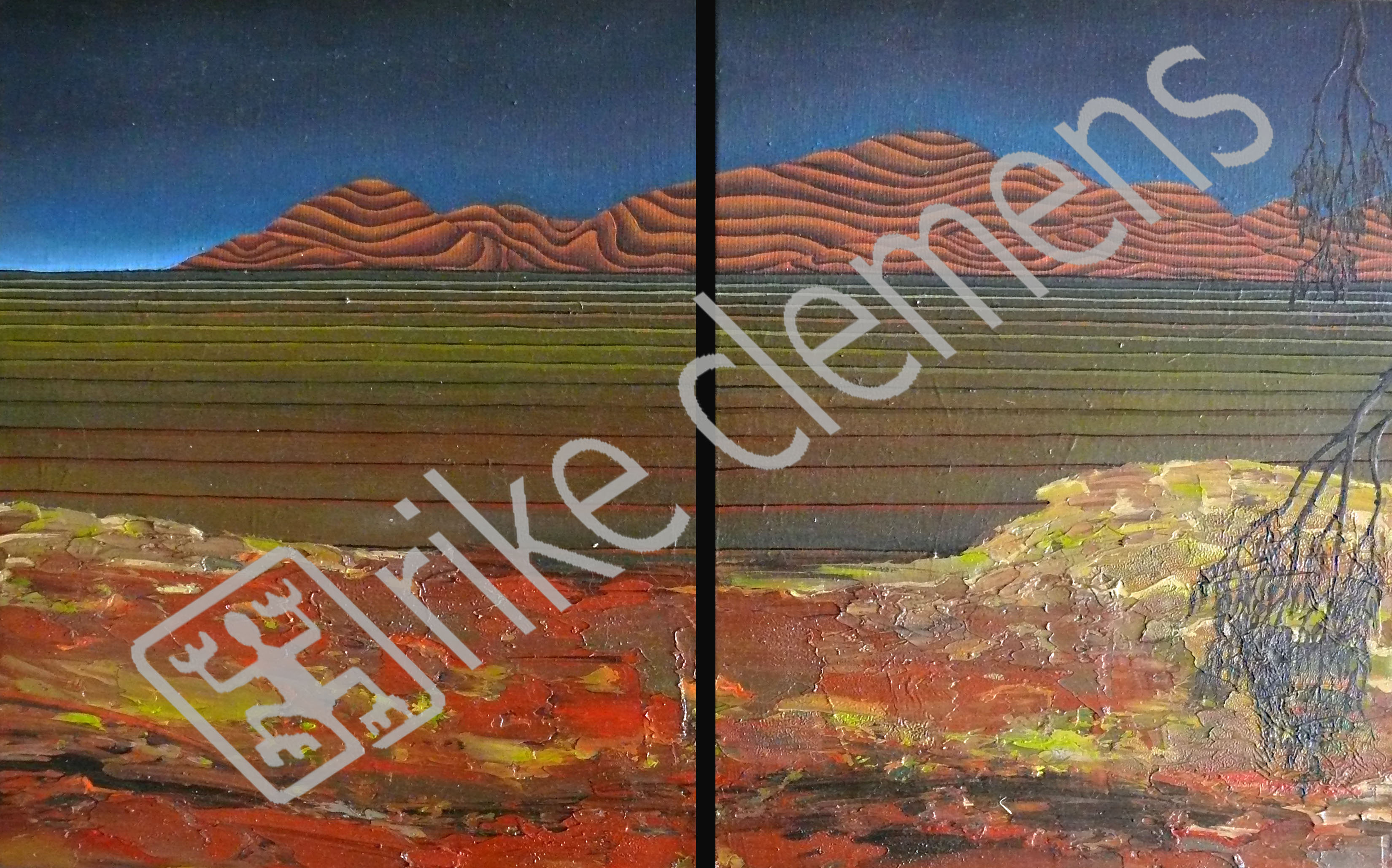 from here to there,  oil on canvas 2009 (2x 20.5x25.5)