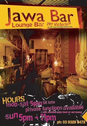 flyer_Jawa Bar_Westmelbourne